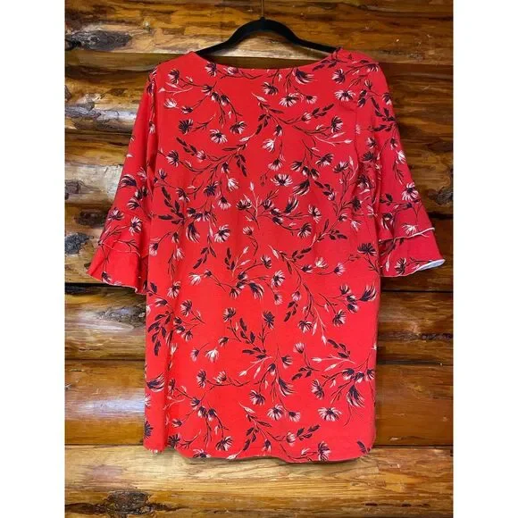 New Directions Red Floral Top Size‎ Medium - Picture 5 of 6